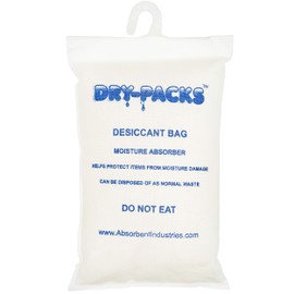 Container & Cargo Dry with Hanging Hook by Dry-Packs - 4.5LBS & 2KG White 2KGCONDRYHOOK