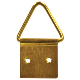 OOK 50205 20-Pound Steel Brass-Plated Ring Hangers, Gold, 2-Pack