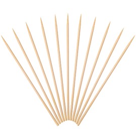Minisland Premium 6 inch Bamboo Skewers for Appetizers Fruit Kabobs 3mm Thin Small Short Wooden Food Sticks 100 Counts, Many Sizes Choices 4.7"/5.5"/6"/7"/8"/10"/12" -MSL164