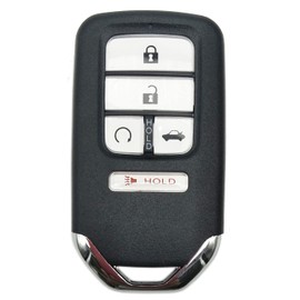 5 Buttons Smart Replacement Key Fob Cover Case fit for 2015 2016 2017 2018 2019 Honda Accord Civic CR-V CRV Pilot EX-L Touring Keyless Entry Key Fob Shell