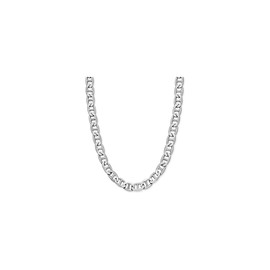 925 Sterling Silver chain 3.5MM, 4.5MM, 5.5MM, 6.5MM, 8MM,9MM,10.5MM,12MM Solid Flat Mariner Link Chain Necklace- Silver Necklace Chain, Men and Women, Made In Italy 18" 20" 22" 24" 26" 28"30",
