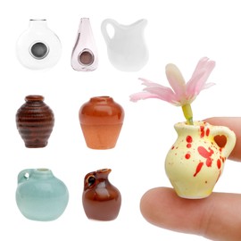 Mini Vase Magnets Set for Fridge, Easy to Use Versatile Mini Ceramic Vase Magnets 3D Ceramic Fridge Decoration Kit for Home Use