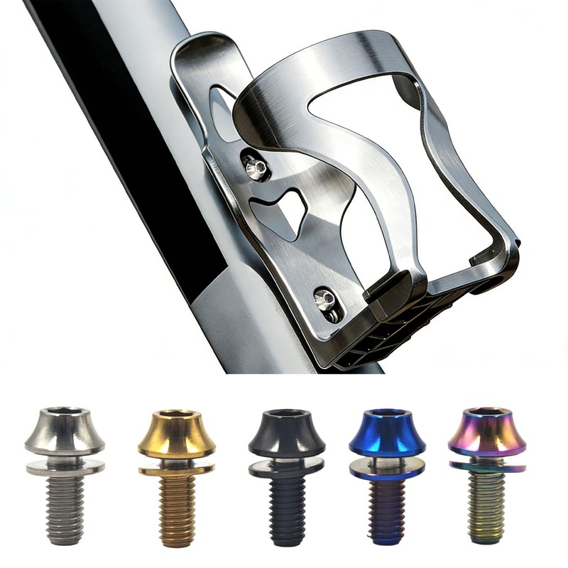 M5x12mm Titanium Bolts with Washers MTB Bike Bicycle Water Bottle