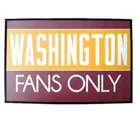 VictoryStore Home Accessories: Man Cave Door Mat 24 inches x 36 inches Washington Fans Only Door Mat