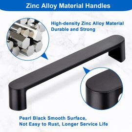 WEAVERBIRD Antique Black Zinc Alloy Kitchen Cabinet Handle Drawer Pull Cupboard Knobs 4Pack with Screws for Furniture & Hardware Handle Door Wardrobe Handle