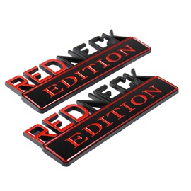 2x Large REDNECK EDITION Badge,REDNECK Emblem,Nameplate,for Car Pickup Motorcycle