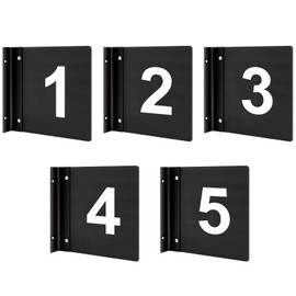 Zonon Exam Room Sign Numbers 1-5 Double Sided Hallway Signs 6 x 6 Inch Identification Number Flags for Exam Rooms Offices Educational Institution Directional Assistance Test Center
