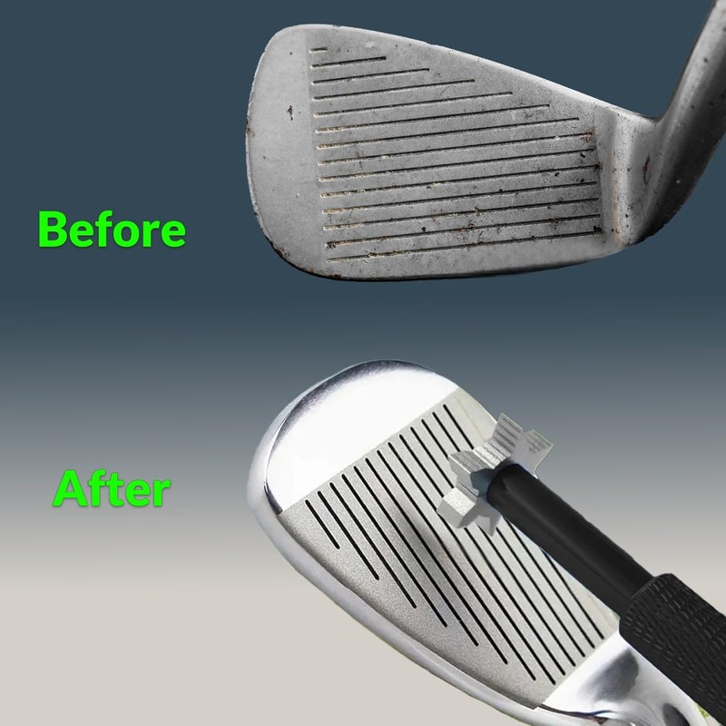 Golf Club Groove Sharpener Tool – 6-Head Cleaner for Wedges