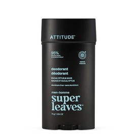 ATTITUDE Aluminum-Free Deodorant for Men, 95% Natural Origin Ingredients, EWG Verified, Plant Based Odor Control, With Baking Soda, 2.64 Oz