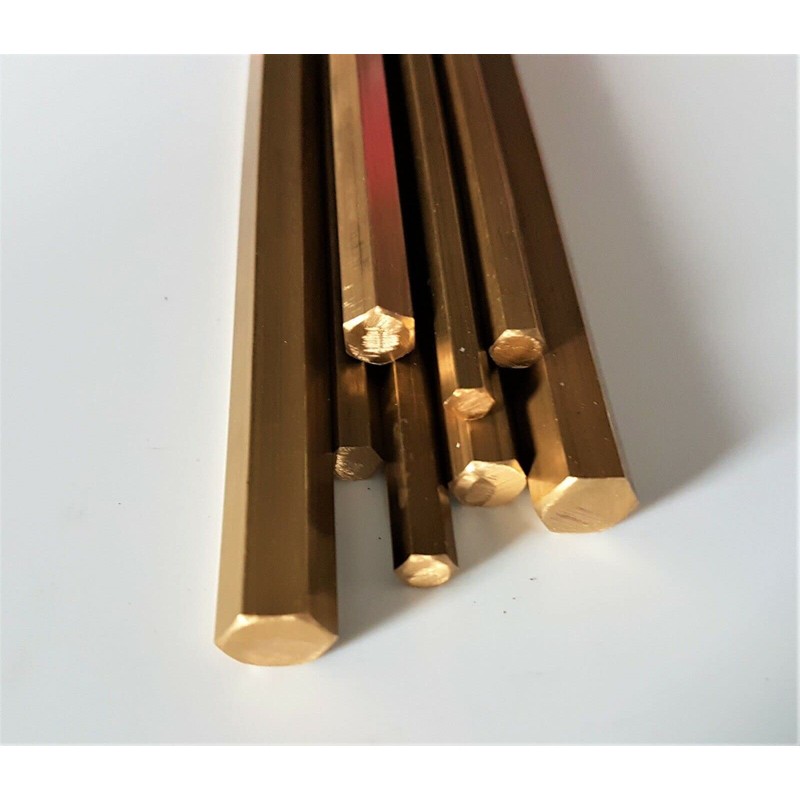 Brass Hexagon Solid Bar Model Making 5, 6, 8 &10mm