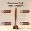 Teak Wooden Meat Chopper, Ground Beef Masher, Chicken Shredder&Meat Chopper,