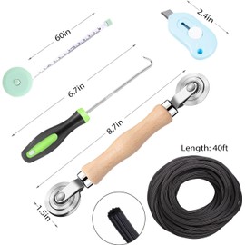 Window Screen and Screen Door Repair Kit, 48" x 118" Charcoal Fiberglass Mesh with Rolling Tool Set (TOOLTRIZ)