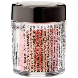Stargazer Pastel Glitter Shaker, Rose. Cosmetic glitter powder for use on the eyes, lips, face, body, hair and nails.