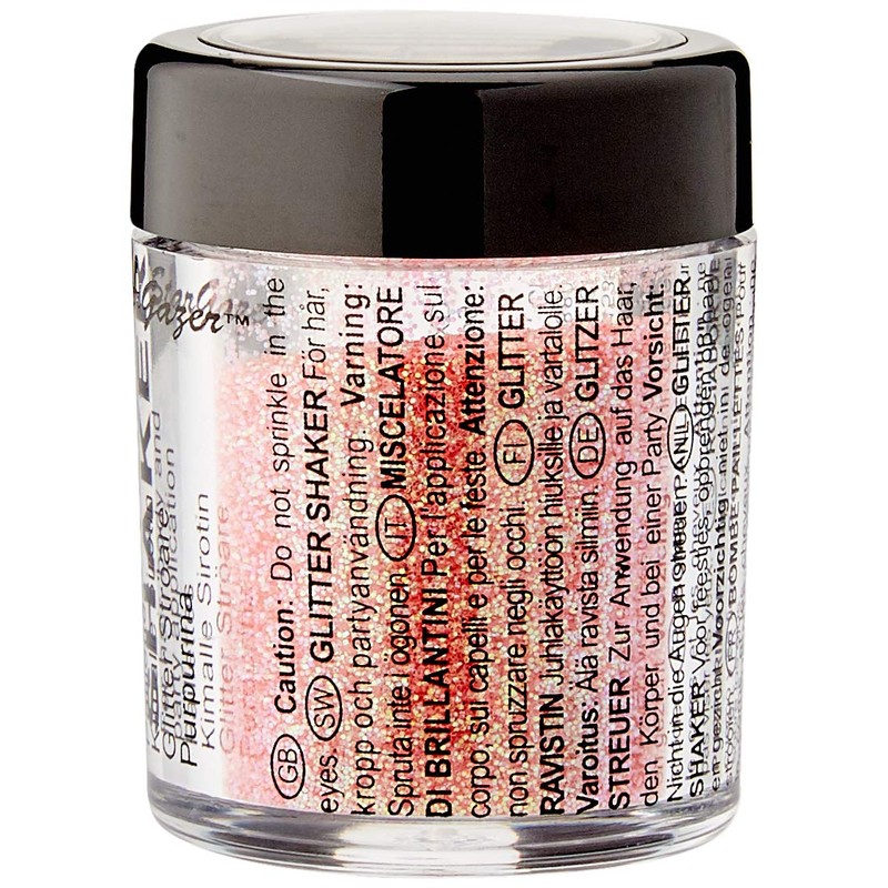 Stargazer Pastel Glitter Shaker, Rose. Cosmetic glitter powder for use