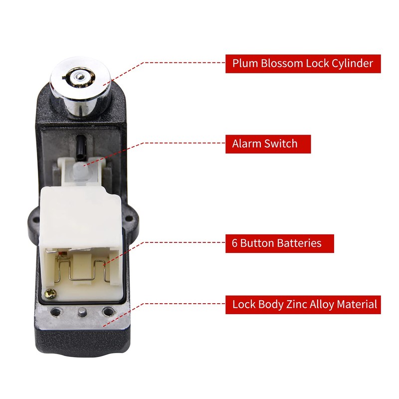 Alarm Disc Lock Set, Brake Lock, Anti-Theft Waterproof 110 dB