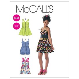 McCall's Patterns M6316 Girls'/Girls' Plus Dresses and Rompers, Size PLS (10 1/2-12 1/2-14 1/2-16 1/2)