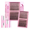 Kit de Extensiones de Pestañas Postizas con Pegamento y Sellador