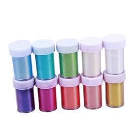 LALAFINA DIY Beauty Kit 10 Pcs Mica Powder Glitter Mica Pigment for Soap Makeup Random Colors