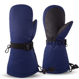 SEYUFN Kids Winter Gloves Breathable Warm Outdoor Skiing Gloves for Baby Boys Girls 2-6 Years (Navy, 2-4 Years)