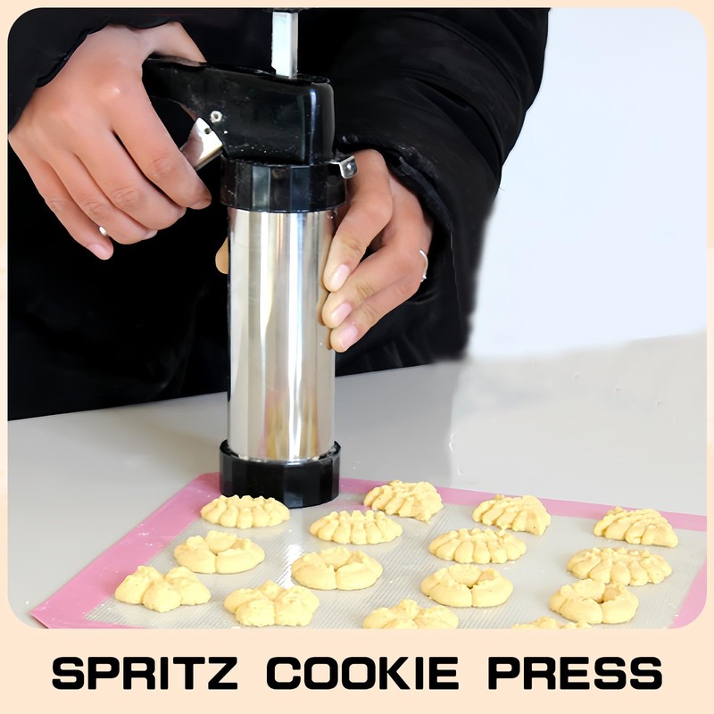 Cookie Press, Cookie Press Gun for Baking, Spritz Cookie Press,