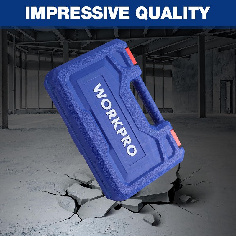 WORKPRO 19-piece 3/8 Inch Drive Extra Long Hex Bit Socket