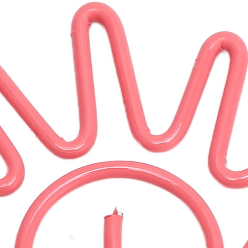 100Pcs Paper Clip Metal Hand Shaped Design Rustproof Paperclip Decoration