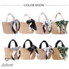 Jotml Women's Basket Bag, Elegant, With Scarf, Lightweight, Mini Tote,