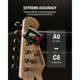 Donner Donner Guitar Tuner Clip On Magnetic Guitar Tuner with Color LCD Display for Acoustic/Electric Guitar Ukulele Bass Violin Banjo Tuning DT-10 - Black