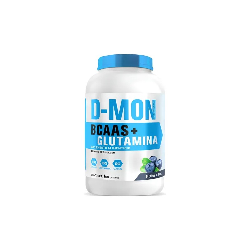Aminoácidos Bcaas Glutamina D-mon Blue 1kg Varios Sabores