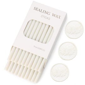 Pearl White Glue Gun Sealing Wax Sticks, HOSAILING 20pcs White Wax Seal Sticks for Wax Seal Stamp, Sealing Wax for Wedding Invitations, Letter Envelope Seals, Great Gift Ideas (Mini Size)
