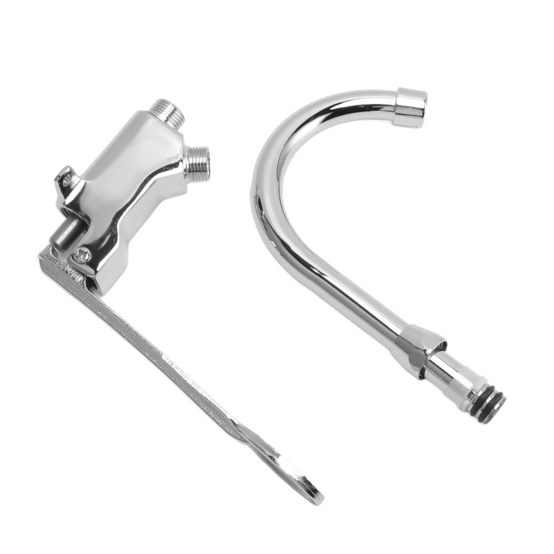 Foot Pedal Control Valve Faucet Stainless Steel Kitchen Sink Water