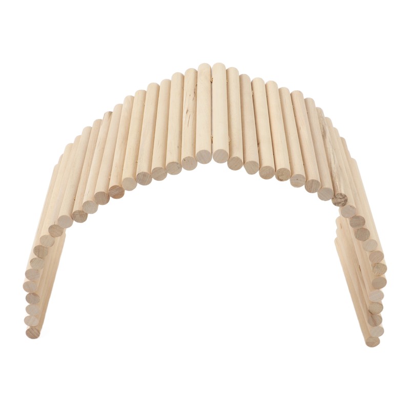 Pet Hideout Bridge Wooden Safe Bendable Small Pet Climbing Tunnel