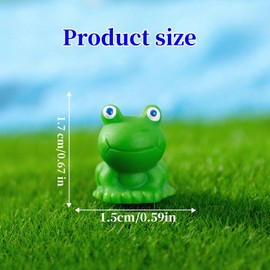 Mini Frogs, 120 Pcs Resin Mini Frogs, Resin Miniature Tiny Frog Figurines, Small Frog Decor Mini Animals, Mini Resin Luminous Frogs for Garden DIY Ornament Potted Decorations