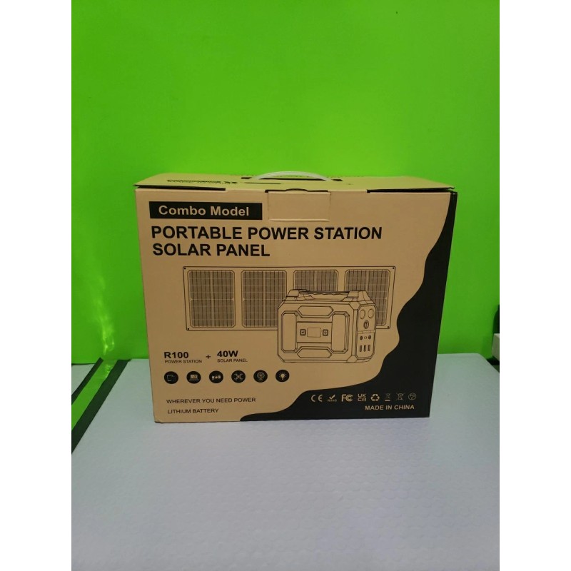 Combo Model 100W Portable Power Station with 40W Solar Panel