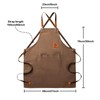 EWIZ Cotton Canvas Apron with 4 Pockets and Adjustable Cross