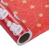 LeZakaa Reversible Red Christmas Wrapping Paper Roll - Jumbo Roll