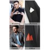 Weddecor Men's Satin Handkerchief Pocket Square Plain Handkerchief - Soft