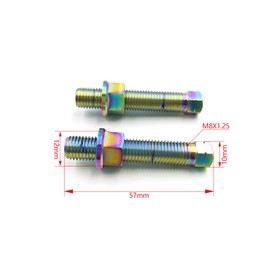 PROOTOM 1 Pair M8x1.25 Motorcycle Titanium Alloy Chain Adjustment Bolt for CRF WRF YZF KXF RMZ Dirt Bike (M8 Phantom)