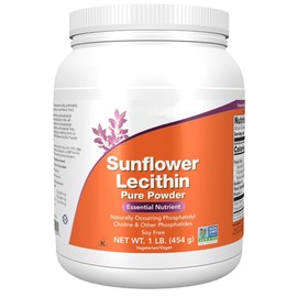 Sunflower Lecithin Pure, Phosphatidylcholine, Non-GMO, Soy Free, Vegan 454 g Powder