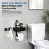 Focenat Toilettenpapierhalter Ohne Bohren – Klopapierhalter mit Feuchttücherbox & Ablage