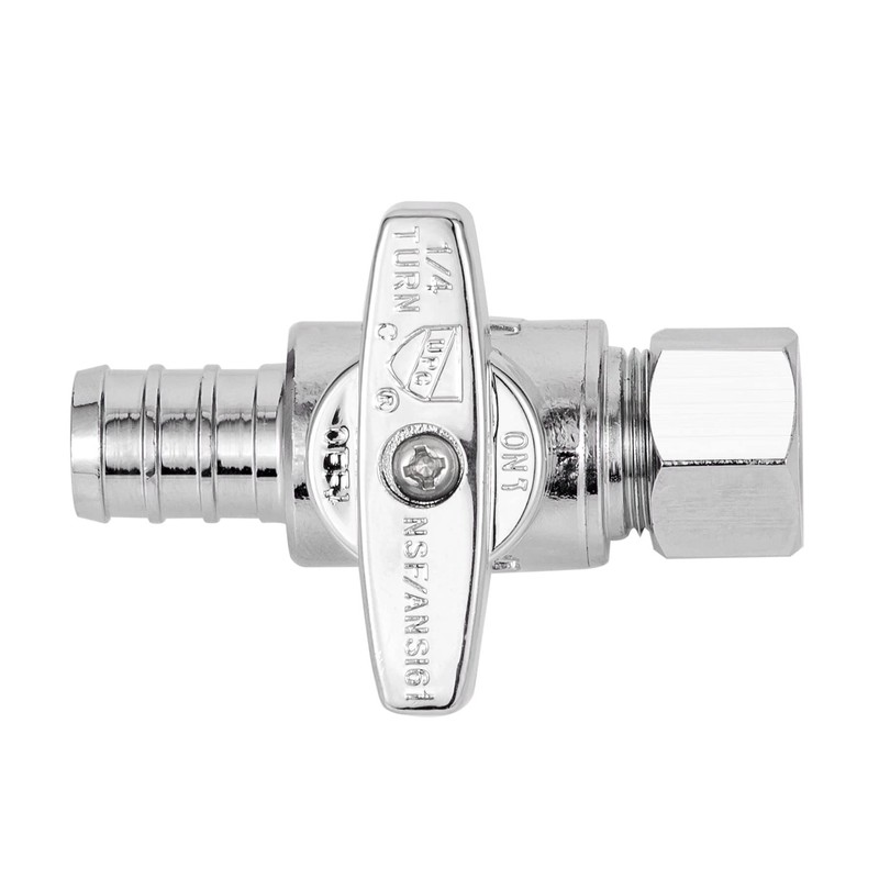 Breezliy 1/2 Pex Straight Stop Valve Sink Toilet Shut Off
