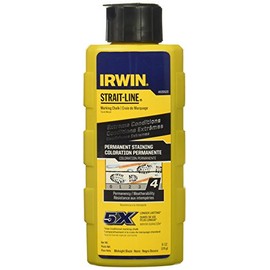 IRWIN Tools STRAIT-LINE Permanent Staining Marking Chalk, Midnight Black, 6 oz (4935520)