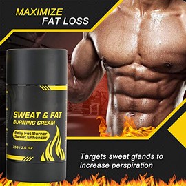 75g Crema adelgazante termogénica, quemador de grasa adelgazante, vientre plano abdominal, caderas, piernas, brazos, celulitis, reafirmante, drenante, anticelulítico, para hombres y mujeres(Negro)