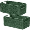 Vagusicc Wicker Storage Basket, Set of 2 Hand-Woven Paper Rope