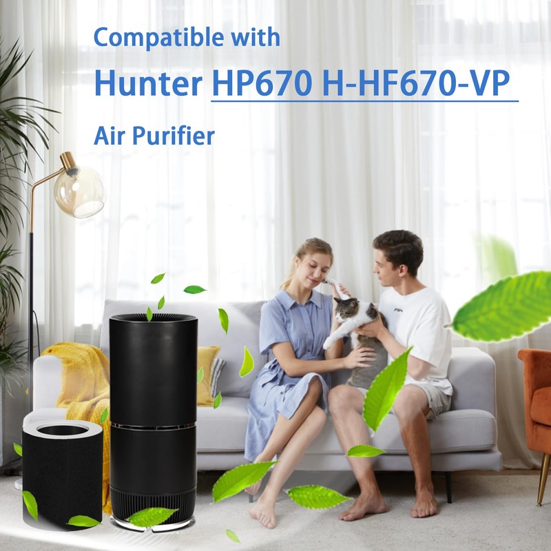 HP670 Replacement Filter H-HF670-VP Filter For Hunter HP670 Air Purifier,