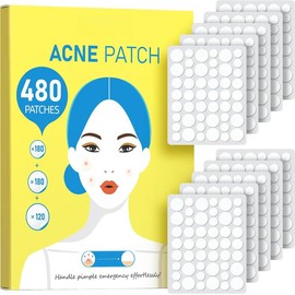 LitBear Pimple Patch Bulk 480 Patches 3 Size Acne Patches for Face, Hydrocolloid Spot Stickers for Covering Zits, Blemishes, and Breakouts Facial Skincare Peel Sensitive Skin Repair - Size: 720 Count