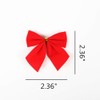 Red Velvet Christmas Decoration Bows (10cm) - 12 pack