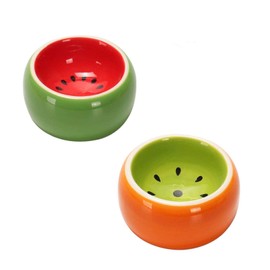 Hamiledyi 2PCS Hamster Bowl Ceramic Food Water Feeding Dish for Gerbil Mouse Rat Hedgehog Sugar Glider