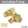 TERF® Heavy Duty Polished Brass Sash Window Lock Fastener With