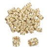 sourcing map 46 Pcs Threaded Inserts, M2.5 Brass Heat Set